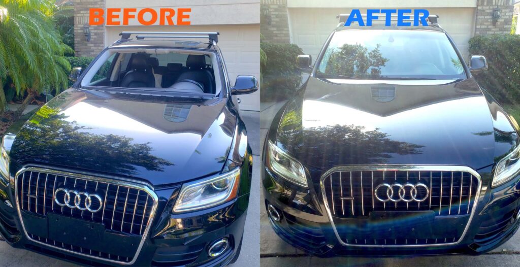 NuShield-03 Nushield autoglass: Audi complete Windshield replacement, before and after photos, Tampa FL